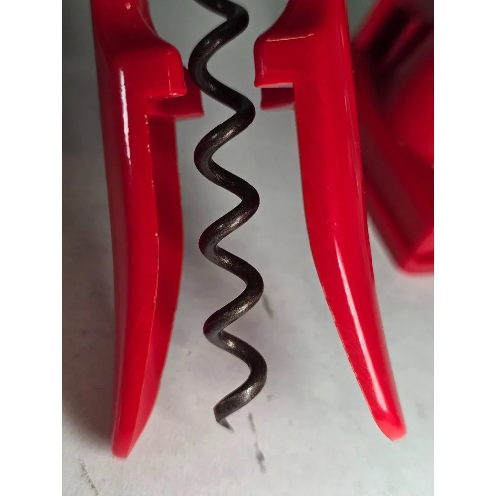Screwpull Le Creuset Corkscrew Bottle Opener Foil Cutter Red France Vintage Rare